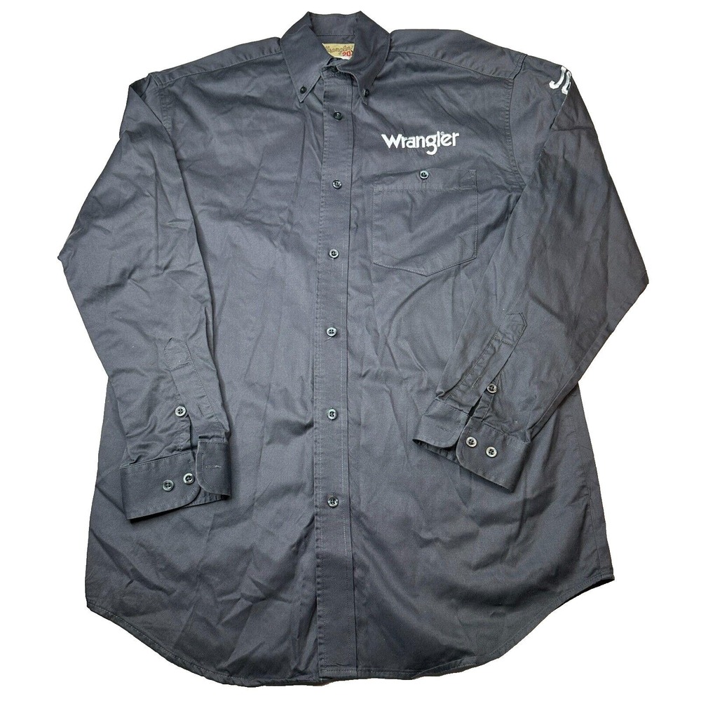 Wrangler 20X Josey Ranch Shirt Mens Small MJ2576M Gray Long Sleeve Button Down